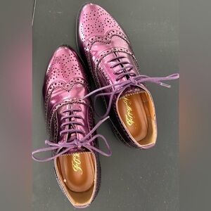 Purple Women's Brogue Flats